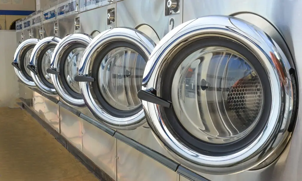 a row of washing machines