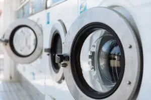 a row of washing machines